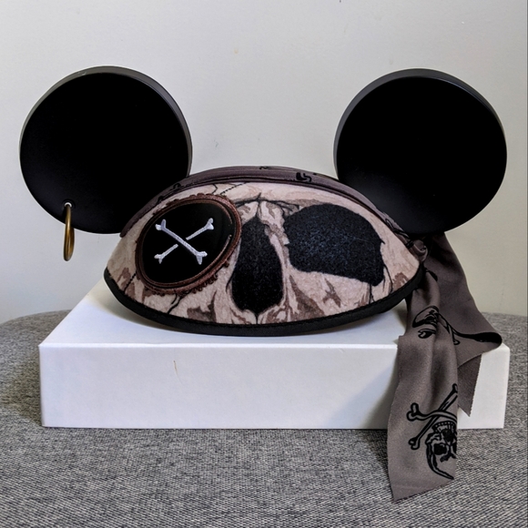 Disney Other - Disney World Pirates of the Caribbean Skull Skeleton Mickey Mouse Ears Hat WDW